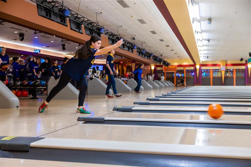 Students bowl